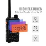 6 Pack Baofeng GT-5R Ham Radio Handheld, FCC Compliant Dual Band Two Way Radio, Long Range Rechargeable Walkie Talkies for Adults with Six-Way Charger & Programming Cable (Black)