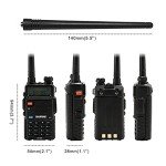 6 Pack Baofeng GT-5R Ham Radio Handheld, FCC Compliant Dual Band Two Way Radio, Long Range Rechargeable Walkie Talkies for Adults with Six-Way Charger & Programming Cable (Black)