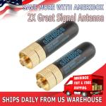 2X Dual Band Antenna Diamond SRH805S SMA-F Baofeng GT-3 UV-5R BF-888s Ham Radio