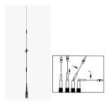 COMET CA-2X4SRB Broad Band VHF/UHF 2m/70cm Mobile Antenna w/ UHF Conn. 40" Tall