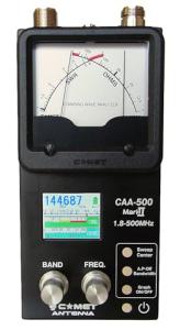 Comet CAA-500MarkII Antenna Analyzer 1.8-500 MHz Handheld SWR Impedance Tester with Color Display Battery Operation Portable HF VHF UHF Analyzer for Amateur and Commercial Radio