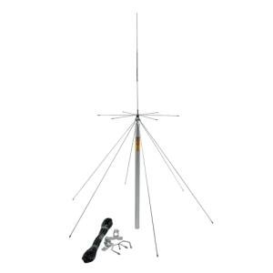 Comet DS-150S Wideband Discone Base Scanner Antenna 75 to 1500 MHz for VHF UHF Amateur Radio and Monitoring Flexible Stainless Steel Omni Directional Indoor Outdoor Installation