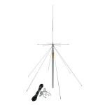 Comet DS-150S Wideband Discone Base Scanner Antenna 75 to 1500 MHz for VHF UHF Amateur Radio and Monitoring Flexible Stainless Steel Omni Directional Indoor Outdoor Installation