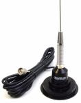 Hustler IC100S-B 42 in. Base Load Magnet Mount Cb Antenna With Spring Black