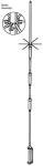 Hustler 4-BTV Vertical antenna, 10-40m, 22ft