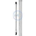 MO-4 HF Mobile Antenna Mast for Deck or Roof Mount, designed for Hustler HF Resonators