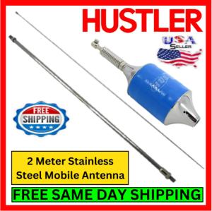 Hustler SCB Blue Mobile Center Load Antenna 55" & Large Diameter, Efficient Coil