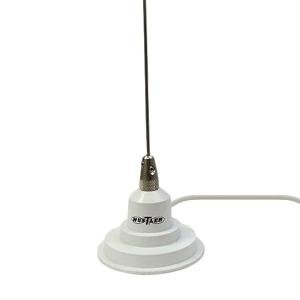 Hustler IC100W CB Radio Antenna – Magnetic Mount with 41" Whip (White)