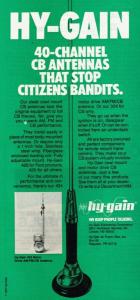 1977 Vintage Print Ad Hy-Gain 40-Channel CB Antennas Stop Citizens Bandits 424