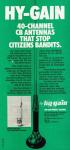 1977 Vintage Print Ad Hy-Gain 40-Channel CB Antennas Stop Citizens Bandits 424
