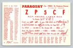 Ham Radio QSL ZP5CF Paraguay 1967 SSB 14 Mc Drake 2B TX HT37
