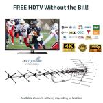 Antennas Direct Goliath Unidirectional Long-Range UHF Attic Outdoor HDTV Antenna, 70+ Mile Range, UHD 4K 8K, NEXTGEN TV – w/Mounting Hardware
