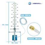 Maswell High-Gain 5G/4G Yagi Directional Antenna - 12dBi, 700-4000MHz | External Antenna for GSM LTE 4G 5G Routers & Gateways | for T-Mobile Home Internet, Verizon, AT&T | 5M SMA Cable