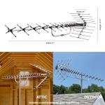 Antennas Direct Goliath Unidirectional Long-Range UHF Attic Outdoor HDTV Antenna, 70+ Mile Range, UHD 4K 8K, NEXTGEN TV – w/Mounting Hardware