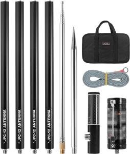 GOOZEEZOO JPC-12 HF Antennas for Ham Radio with Slide Regulator 7MHz-50MHz All Band Hf Vertical Antenna 40m-6m 8 Bands for Outdoor 4.1 Meter(13.5Ft) (M10)