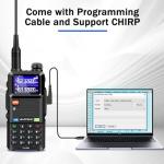 BAOFENG 5RM Ham Radio 10W Long Range Handheld NOAA Weather Receiver 2500mAh Battery UV-5RM Radio with Programming Cable,Speaker Mic,Tactical Antenna,Type-C Charging,2Pack