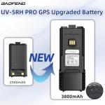 BAOFENG Ham Radio Handheld Long Range 5RH PRO GPS 10W Walkie Talkies NOAA Weather Receiver Two Way Radio Rechargeable 3800mAh Battery with USB-C Charger Tri Band Antenna for Hunting Gear,2 Pack