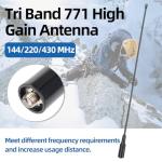 BAOFENG Ham Radio Handheld Long Range 5RH PRO GPS 10W Walkie Talkies NOAA Weather Receiver Two Way Radio Rechargeable 3800mAh Battery with USB-C Charger Tri Band Antenna for Hunting Gear,2 Pack