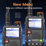 BAOFENG BF-5RH PRO GPS 10Ｗ Ham Handheld Radio, Multi-Band Long Range Two-Way Radio with 18.89'' Tactical Antenna, Aviation/VHF/UHF/ 1.25m Scanner, NOAA APRS 5RM Walkie Talkies Type-C Charging,2 Pack