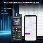 BAOFENG UV-28 Plus Ham Radio Handheld with GPS & APP Programming, 10W Long Range Dual Band Two Way Radio, FM Aviation NOAA Receiver, Frequency Copy, 1000CHs 【Dual 2200mAh Batteries+Speaker Mic】