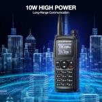 BAOFENG UV-28 Plus Ham Radio Handheld with GPS & APP Programming, 10W Long Range Dual Band Two Way Radio, FM Aviation NOAA Receiver, Frequency Copy, 1000CHs 【Dual 2200mAh Batteries+Speaker Mic】