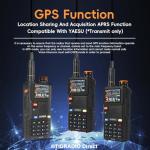 BAOFENG 5RH PRO Ham Radio Handheld, 10W Baofeng Radio with GPS APRS,640 Channels, NOAA Weather Walkie Talkies VHF/1.25M/UHF Aviation Police Band Scanner USB-C Rechargeable Battery Two Way Radio -2Pack