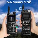BAOFENG UV-28 Plus Ham Radio Handheld with GPS & APP Programming, 10W Long Range Dual Band Two Way Radio, FM Aviation NOAA Receiver, Frequency Copy, 1000CHs 【Dual 2200mAh Batteries+Speaker Mic】