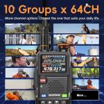 BAOFENG 5RH PRO Ham Radio Handheld, 10W Baofeng Radio with GPS APRS,640 Channels, NOAA Weather Walkie Talkies VHF/1.25M/UHF Aviation Police Band Scanner USB-C Rechargeable Battery Two Way Radio -2Pack