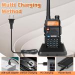 Baofeng M-5R 8W Multi Band Ham Radio Walkie Talkie VHF UHF AM FM Aviation Band