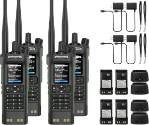 4PCS BAOFENG UV32 FM Amateur Walkie Talkie Type Aviation Radio GPS Bluetooth APP