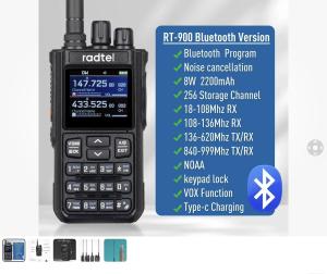 8W Full Band Ham Radio Walkie Talkie 256CH Air Band 2-Way Radio Station Aviation