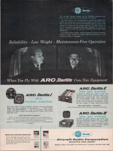 Aircraft Radio Corporation ARC Starflite Print Ad 1961 Aviation Nav Gear