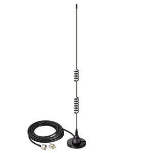 Bingfu Mobile Ham Radio Antenna Dual Band VHF UHF 136-174MHz 400-520MHz Magnetic Base PL259 Male Antenna for BTECH ICOM Midland Yaesu TYT AnyTone Amateur Mobile Ham Radio