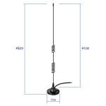 Bingfu Mobile Ham Radio Antenna Dual Band VHF UHF 136-174MHz 400-520MHz Magnetic Base PL259 Male Antenna for BTECH ICOM Midland Yaesu TYT AnyTone Amateur Mobile Ham Radio