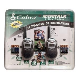 2-PACK Cobra MicroTalk FRS 220 Walkie Talkie 2-WAY Radio 14-Channel SEALED