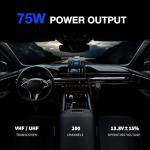 QYT KT-980PLUS 50W Dual Band Mobile Ham Radio - Car Two Way Radio with 4 Displays & Quad Standby with Repeater Capability, 200 Channels,Ham Radio Base Station for Off-Roading & Vehicle Driving