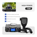 QYT KT-980PLUS 50W Dual Band Mobile Ham Radio - Car Two Way Radio with 4 Displays & Quad Standby with Repeater Capability, 200 Channels,Ham Radio Base Station for Off-Roading & Vehicle Driving