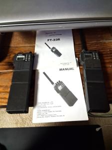 2-YAESU FT-23R 2m FM HT Transceivers with MANUALS!