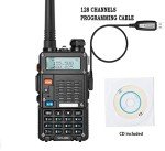 Ham Radio, BaoFeng UV-5R Pro 8W Walkie Talkies, Handheld Dual Band Two Way Ham Radios Long Range with Rechargeable Battery, Earpieces, Mic, Antenna and Programming Cable (2 Pack)