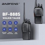 BAOFENG BF-888S Two Way Radio Long Range 16 CH Baofeng Radio and Tenway Covert Air Acoustic Tube Earpiece (Pack of 10)