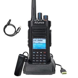 Ailunce HD2 IP67 Bluetooth GPS Dual Band DMR HAM Radio Walkie Talkies w/ USB