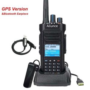 Ailunce HD2 IP67 Bluetooth GPS Dual Band DMR HAM Radio Walkie Talkies w/ USB