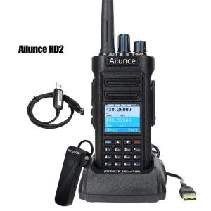 Ailunce HD2 Bluetooth Dual Band DMR HAM Handheld Two Way Radio For Emergency+USB