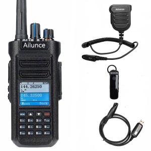Ailunce HD2 IP67 Bluetooth Dual Band DMR HAM VFO Two Way Radio for Outdoor+Mic
