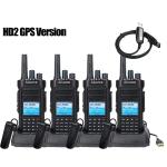 4pack Ailunce HD2 DMR Dual Band Walkie Talkies GPS Bluetooth IP67 Two Way Radio 