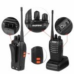 BAOFENG BF-888S Two Way Radio Long Range 16 CH Baofeng Radio and Tenway Covert Air Acoustic Tube Earpiece (Pack of 10)