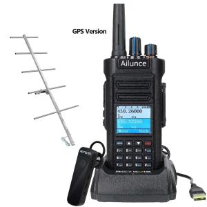 Retevis HD2 GPS Handheld Ham Radio Transceiver DMR Radio Dual Band +AY03 Antenna