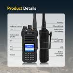 HA1G GMRS Handheld Radio IP67 Waterproof NOAA USB-C Two Way Radio For Outdoor