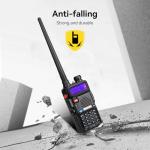 Retevis RT-5R 2 Way Radio Long Range, Walkie Talkies with Shoulder Mic, Dual Band, 128CH, Emergency Alarm, Handheld Two Way Radios, 1400mAh Rechargeable Ham Radio for Hunt, Hiking, Sking (2 Pack)