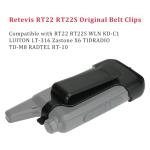 Retevis RT22 RT22S Original Walkie Talkie Belt Clips, Belt Clip Compatible with RT22 RT22S WLN KD-C1 LUITON LT-316 Zastone X6 TIDRADIO TD-M8 RADTEL RT-102 Way Radios (2 Pack)